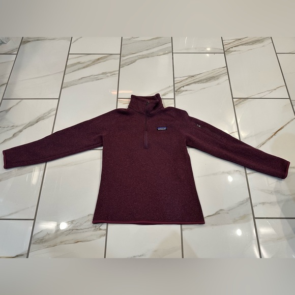 Patagonia Jackets & Blazers - Patagonia Maroon Quarter-Zip Fleece Sweater